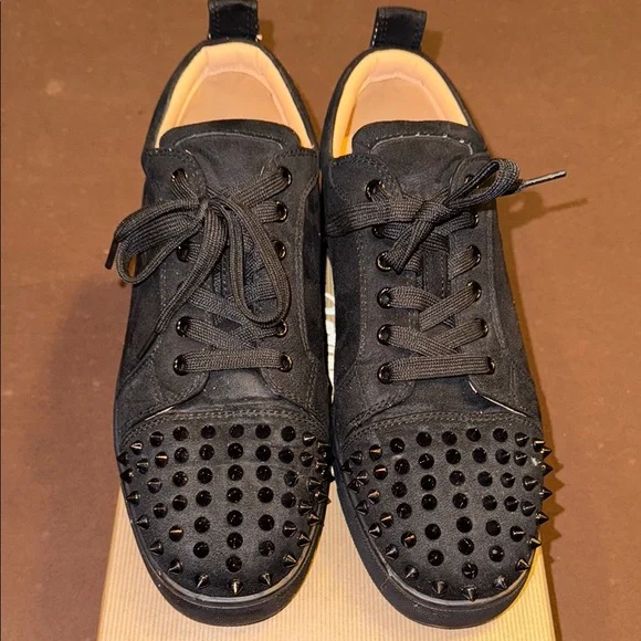 Christian Louboutin Black Spiked Sneakers - Picture 3 of 7